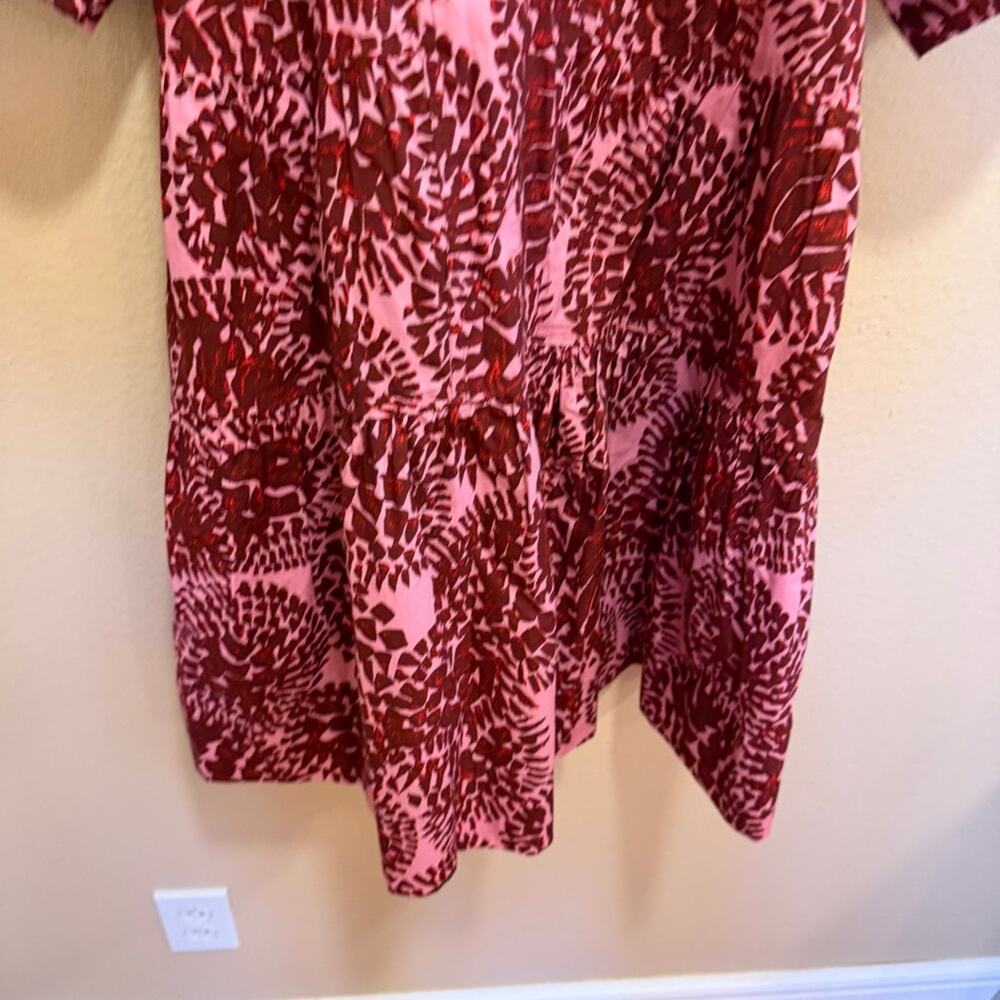 ALC Pink Floral Cotton Mini Dress 4 - Picture 11 of 14